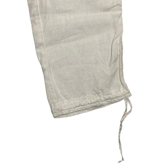 RW & Co White Cargo Pockets Capris Linen 2 - Picture 9 of 16